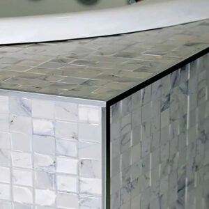 Aluminio Tapacanto 16x16mm x 2,5m Cromo Mate